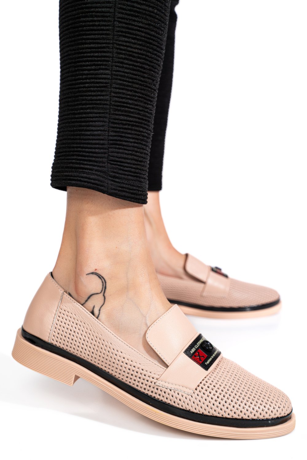 PANTOFI ROZ PIELE NATURALA 1PC121