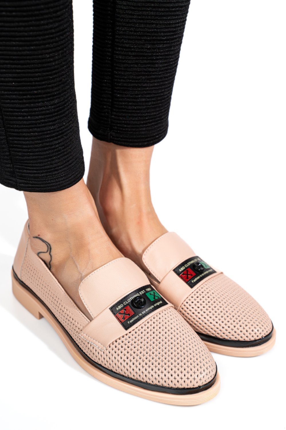 PANTOFI ROZ PIELE NATURALA 1PC121