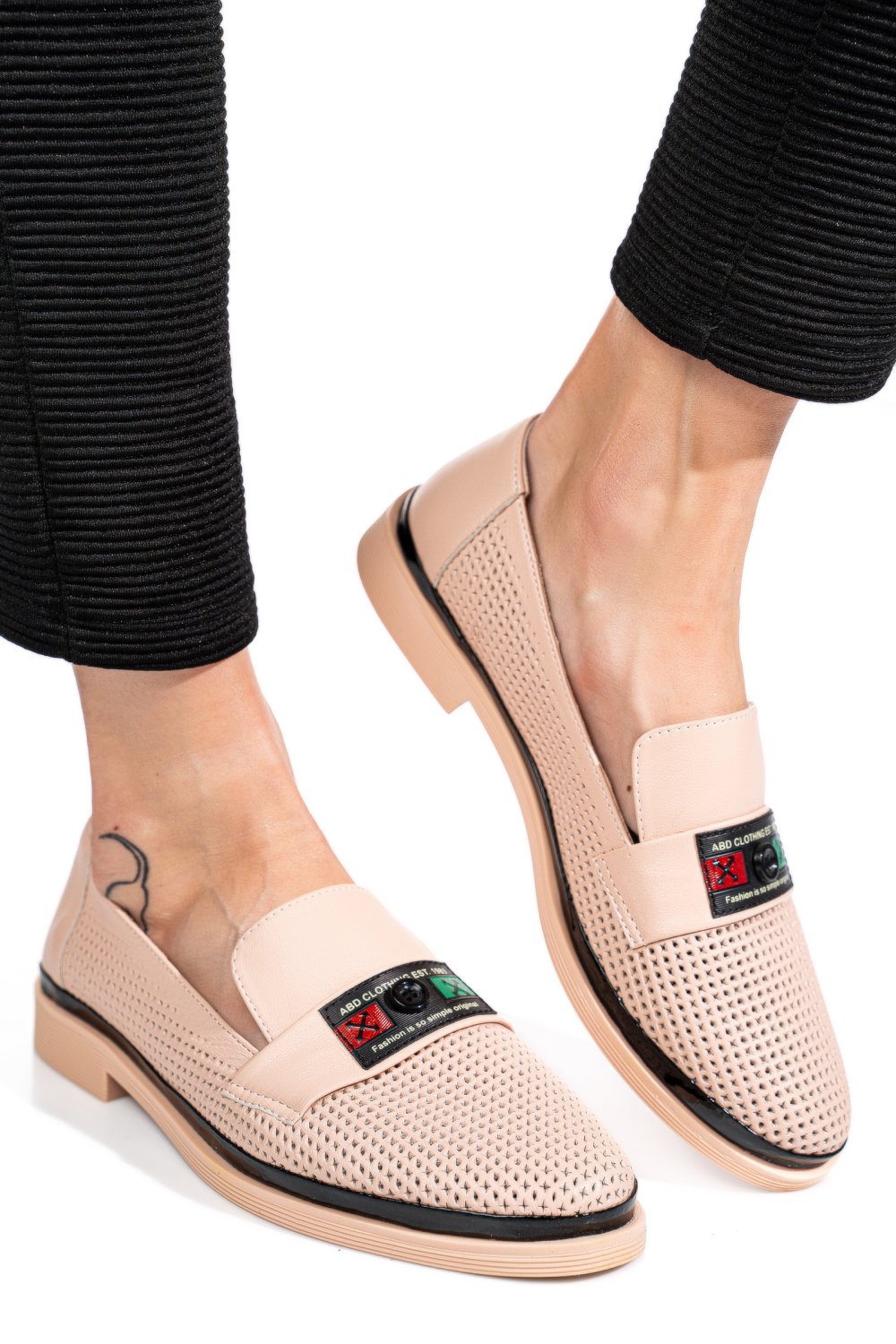 PANTOFI ROZ PIELE NATURALA 1PC121