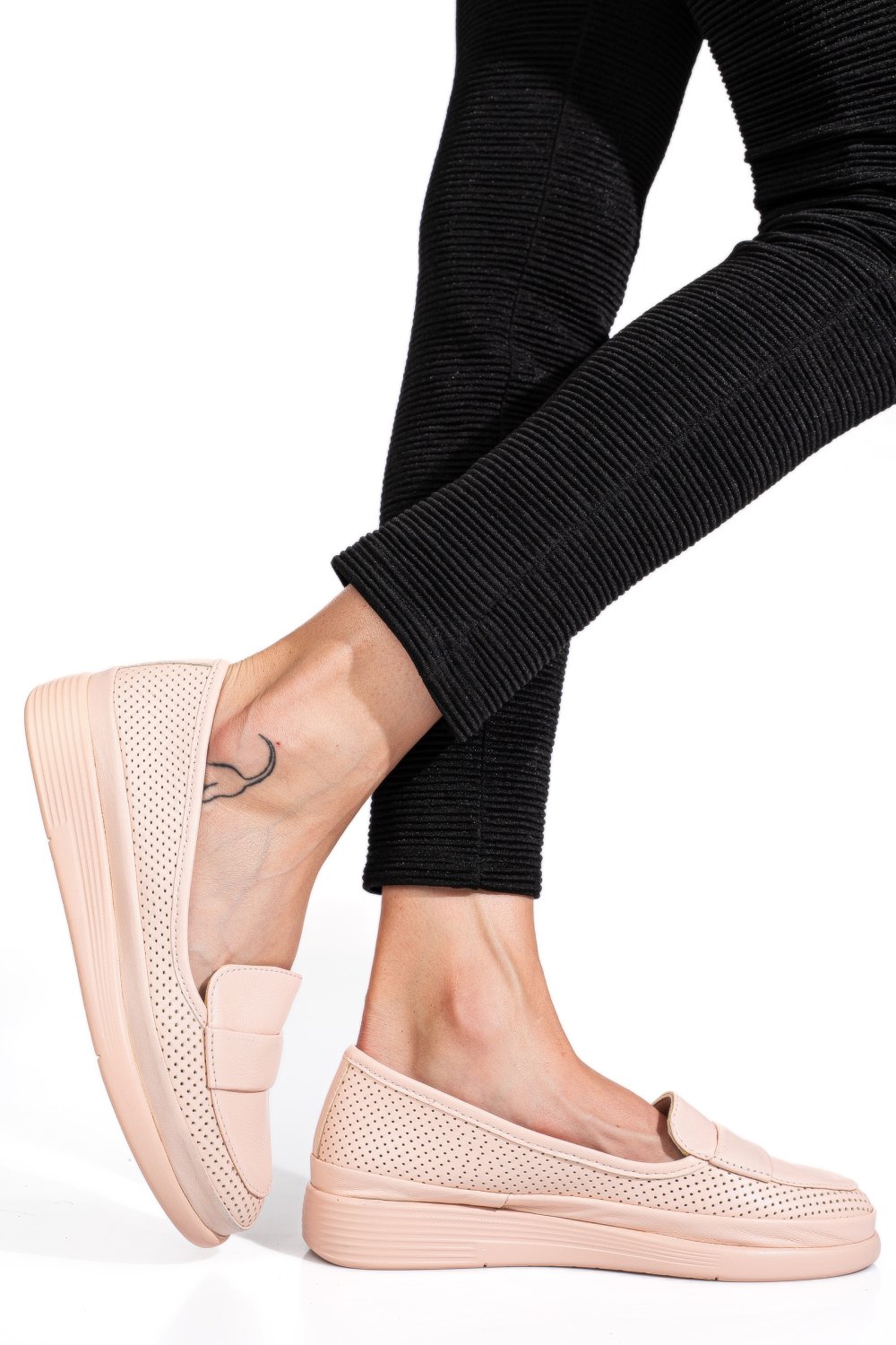 MOCASINI ROZ PIELE NATURALA APCK1100