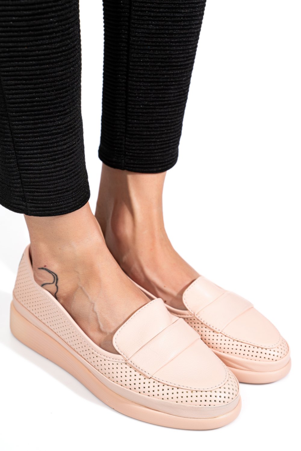 MOCASINI ROZ PIELE NATURALA APCK1100