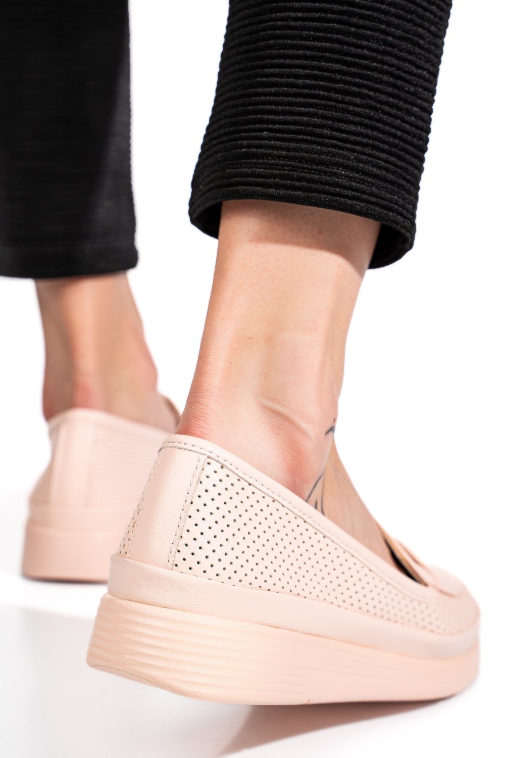 MOCASINI ROZ PIELE NATURALA APCK1100