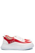 PANTOFI SPORT ALB ROSU PIELE NATURALA 1PC0002