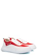 PANTOFI SPORT ALB ROSU PIELE NATURALA 1PC0002
