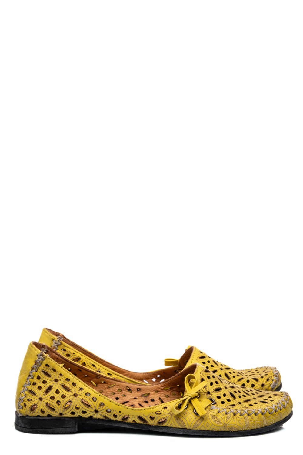 ESPADRILE GALBENE PIELE NATURALA 1PC27