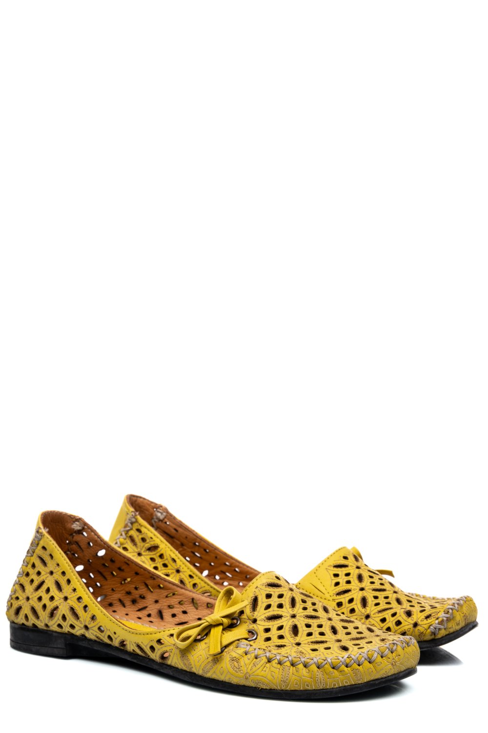 ESPADRILE GALBENE PIELE NATURALA 1PC27