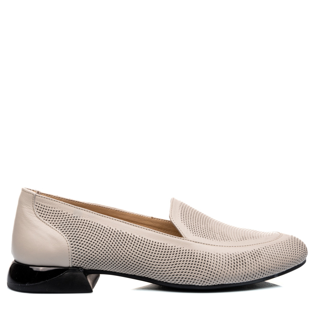 PANTOFI BEJ PIELE NATURALA 4PC6204