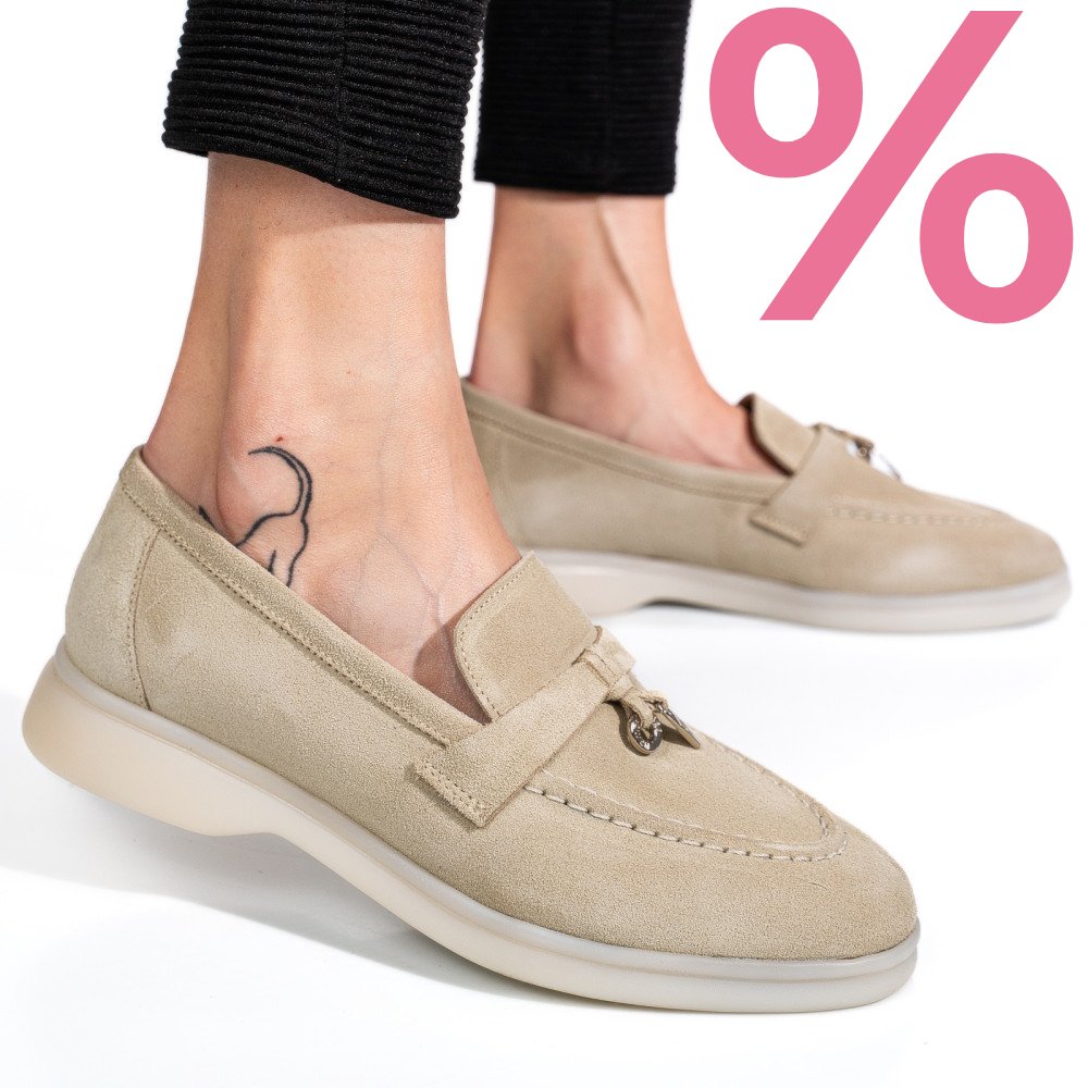 MOCASINI GRI PIELE NATURALA INTOARSA 4S7755