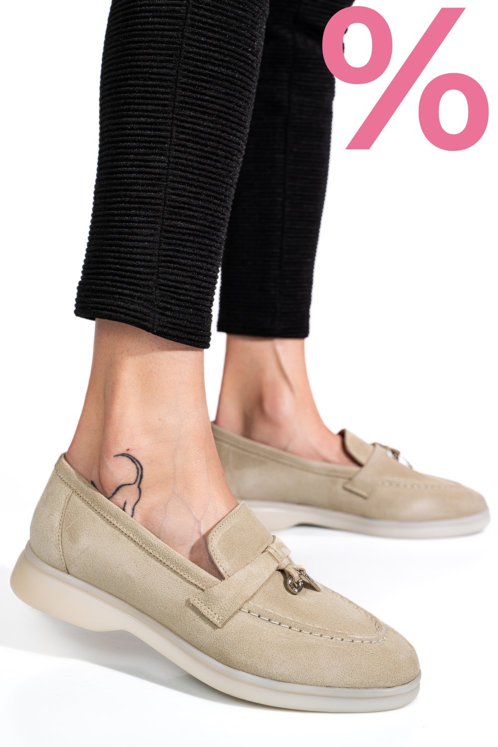 MOCASINI GRI PIELE NATURALA INTOARSA 4S7755
