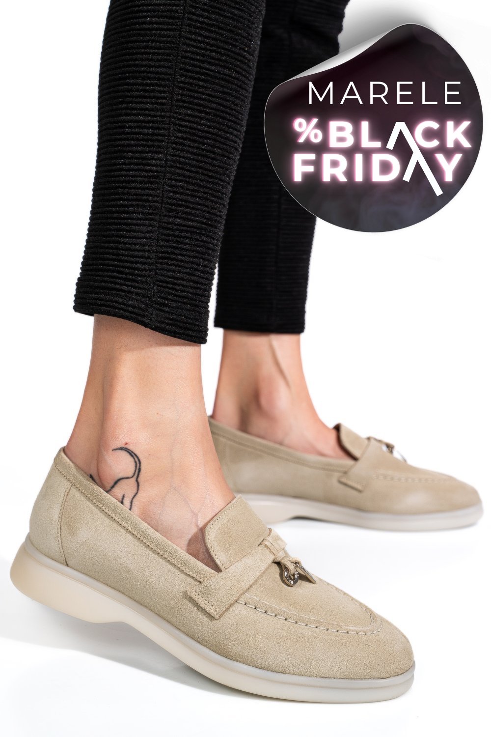 MOCASINI GRI PIELE NATURALA INTOARSA 4S7755