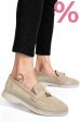 Mocasini gri piele naturala intoarsa 4s7755