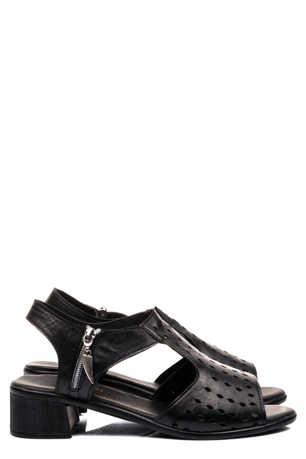 SANDALE NEGRE PIELE NATURALA 3PC01MM