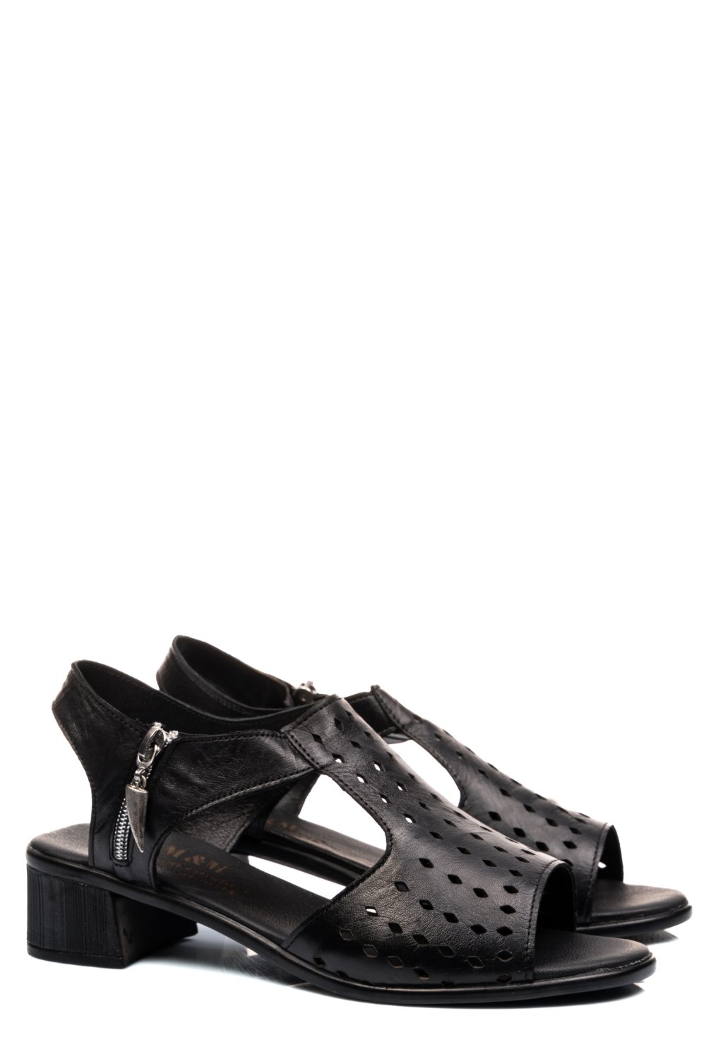 SANDALE NEGRE PIELE NATURALA 3PC01MM