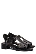 SANDALE NEGRE PIELE NATURALA 3PC01MM