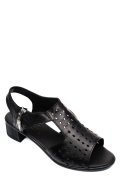 SANDALE NEGRE PIELE NATURALA 3PC01MM
