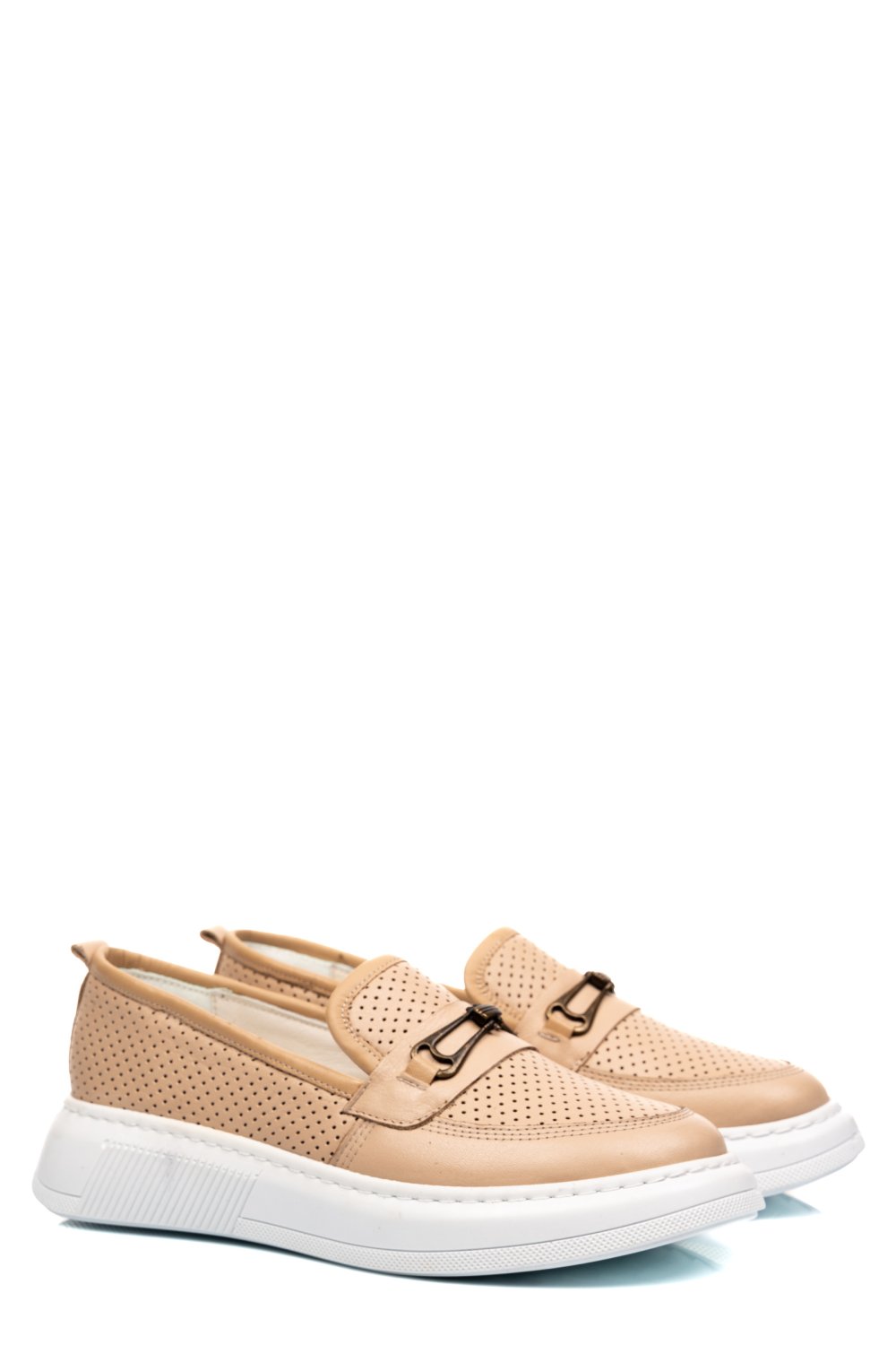 MOCASINI BEJ PIELE NATURALA 4PC09MM