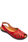 SANDALE ROSII PIELE NATURALA 1950AKA