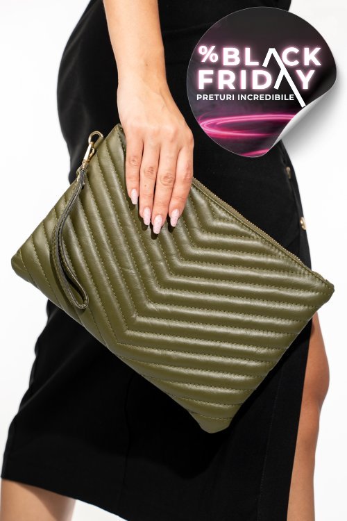 Geanta khaki piele naturala 06714