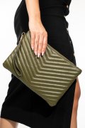 GEANTA KHAKI PIELE NATURALA 06714