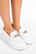 MOCASINI ALBI PIELE NATURALA 4PC09MM