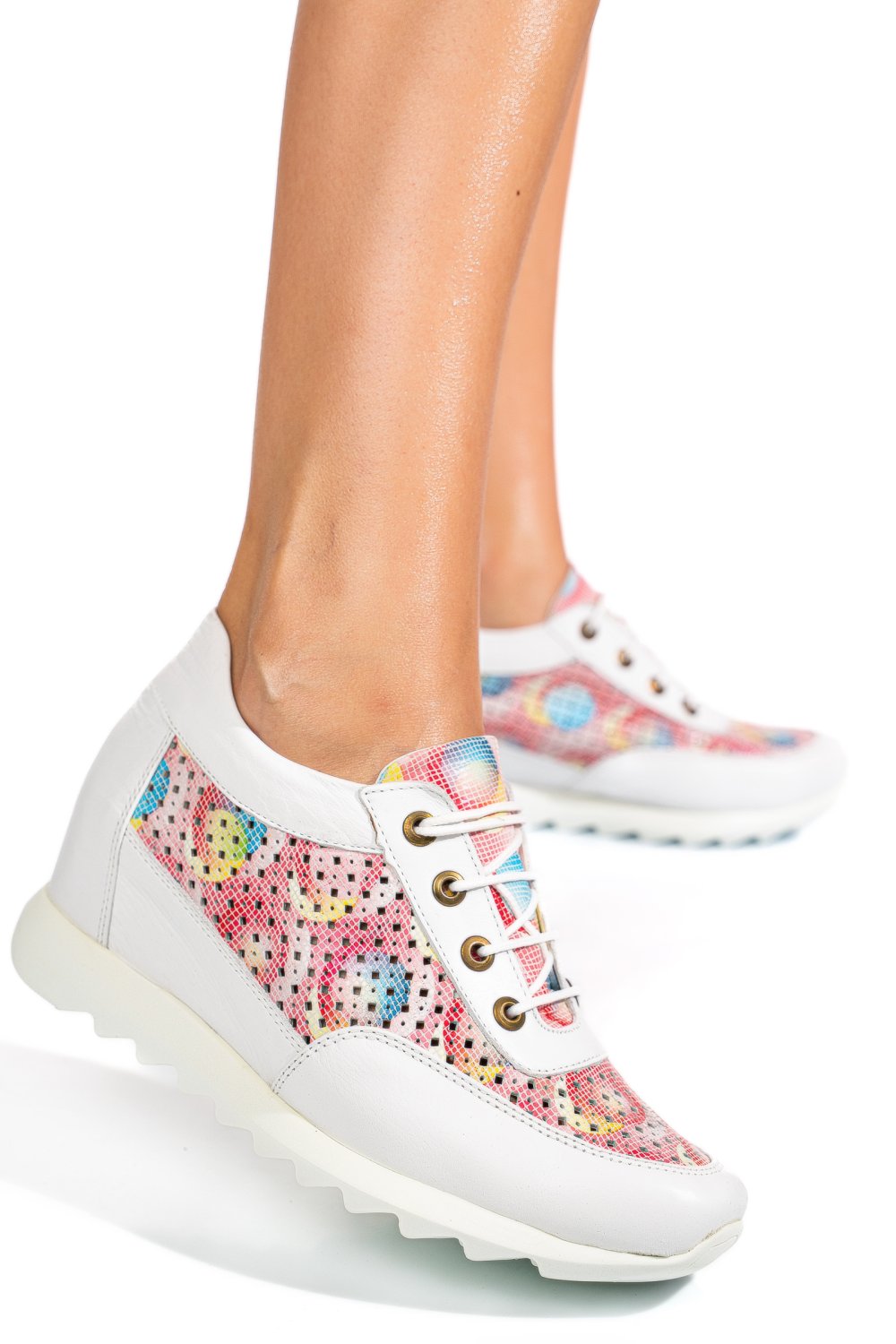 SNEAKERS ALBI PIELE NATURALA APCRT111