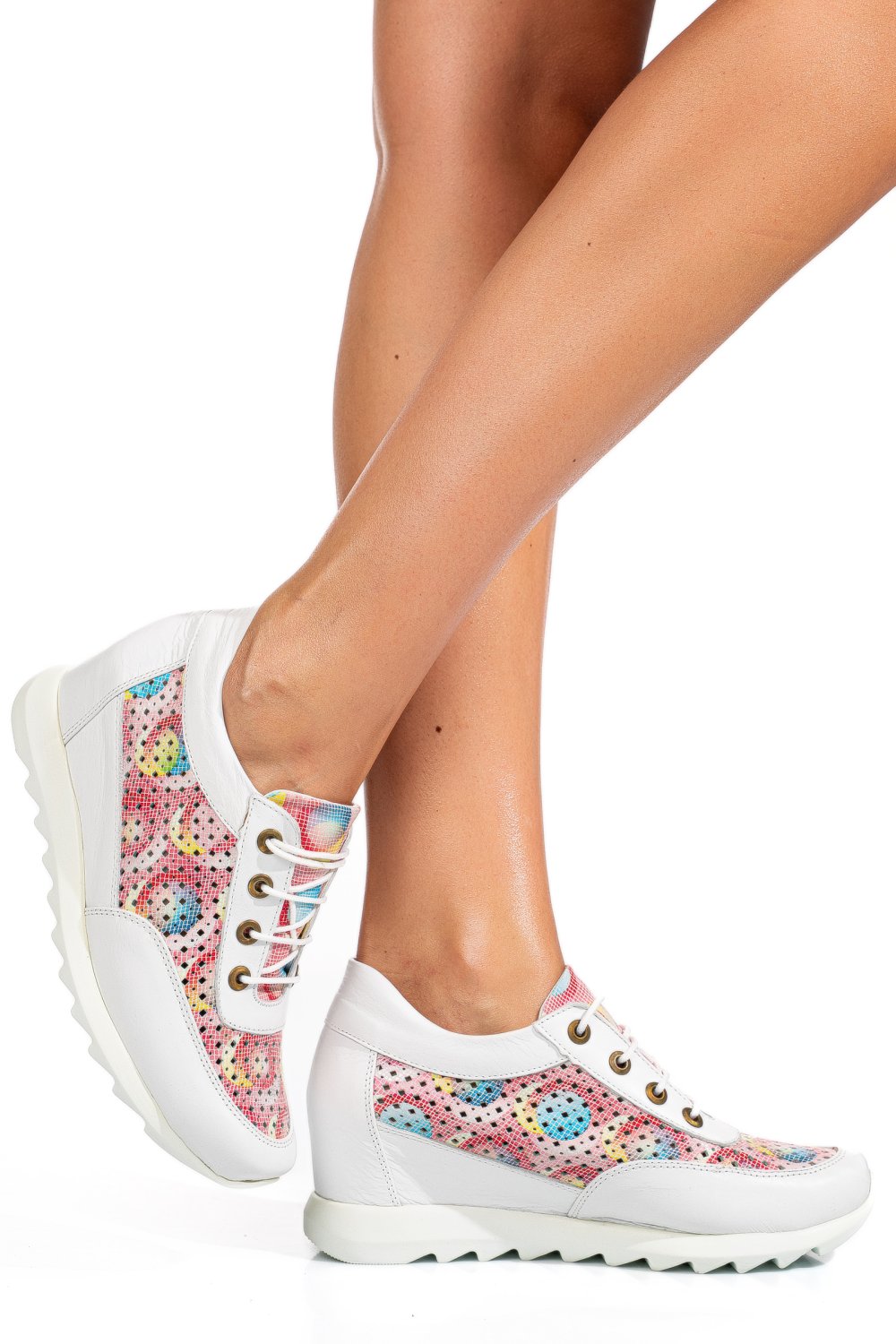 SNEAKERS ALBI PIELE NATURALA APCRT111