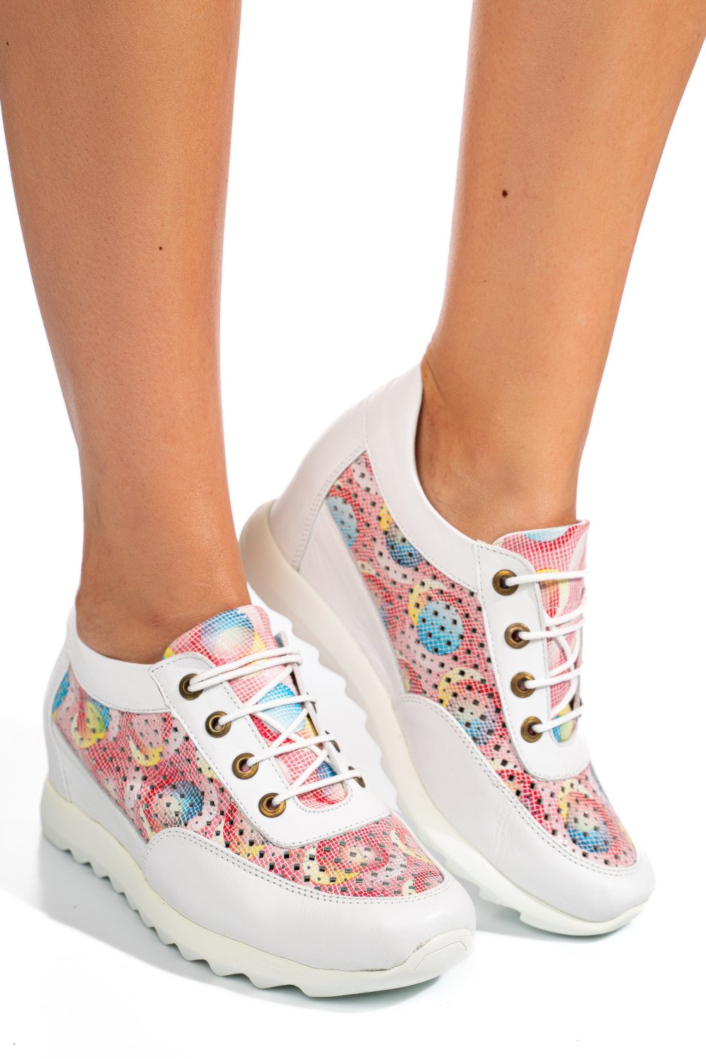 SNEAKERS ALBI PIELE NATURALA APCRT111