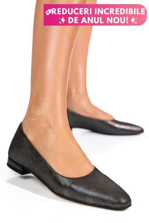 Balerini negru sidef piele naturala apckadia03