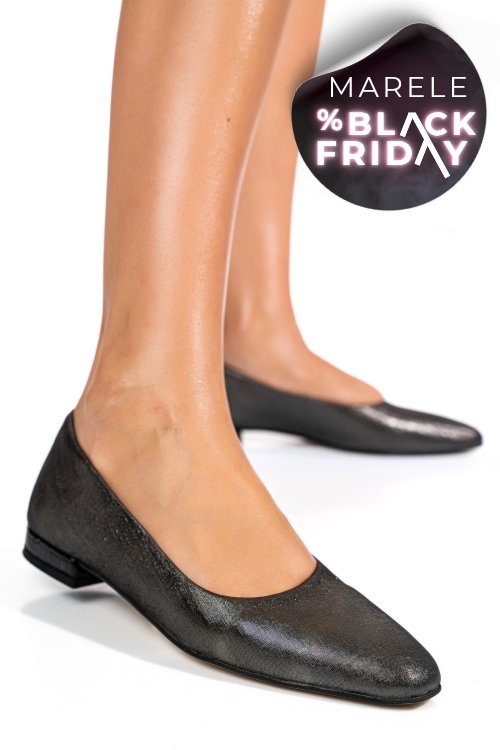 Balerini negru sidef piele naturala apckadia03