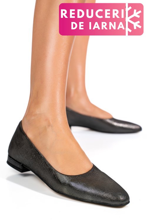 Balerini negru sidef piele naturala apckadia03