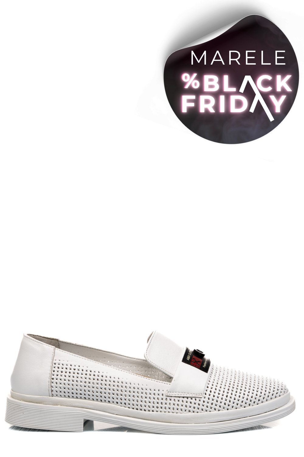 PANTOFI ALBI PIELE NATURALA 1PC197