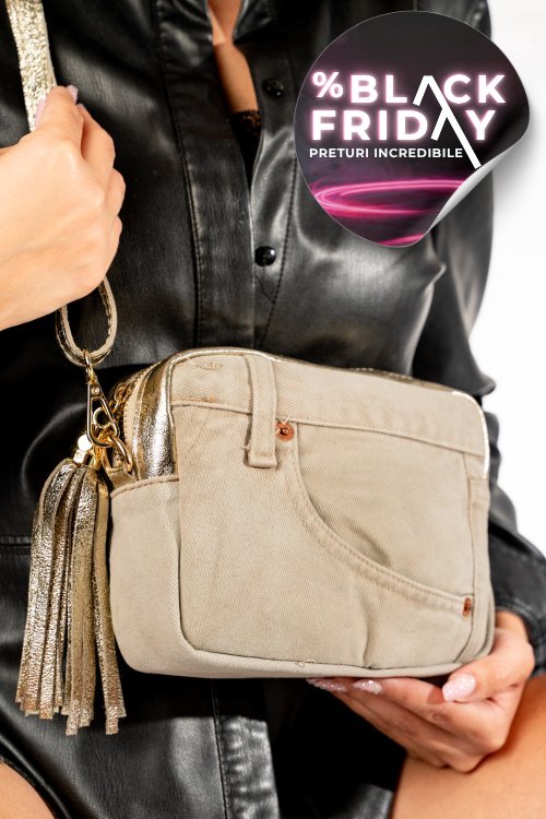 Geanta beige jeans bs3358