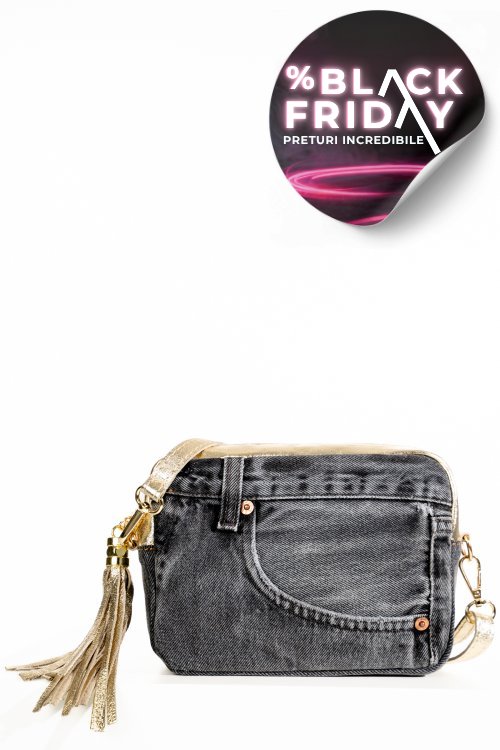 Geanta gold black jeans bs3358