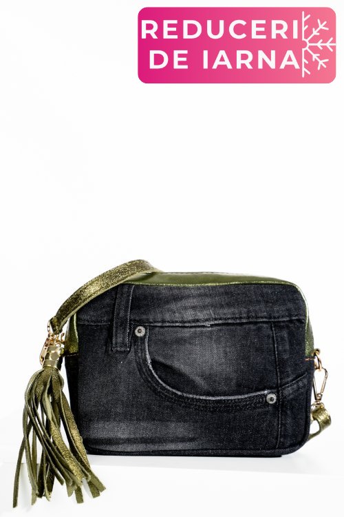 Geanta green black jeans bs3358