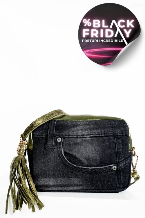 Geanta green black jeans bs3358