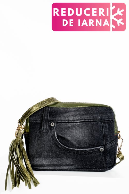 Geanta green black jeans bs3358