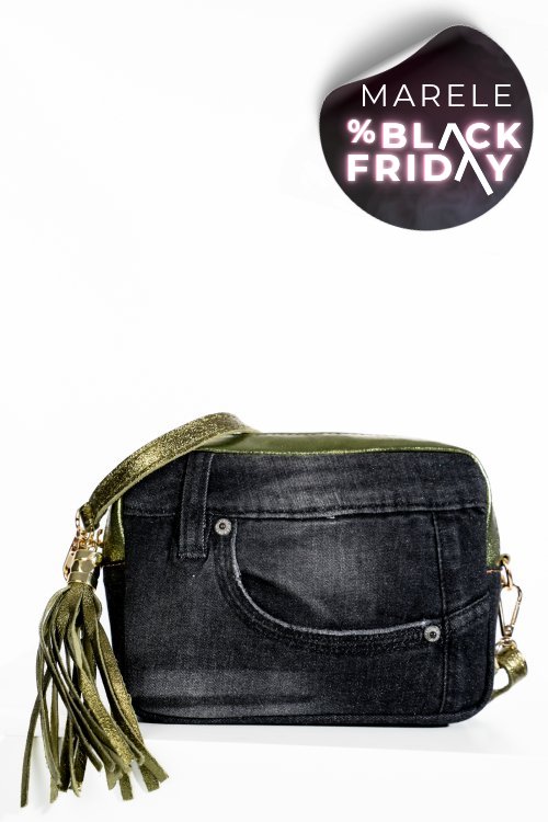 Geanta green black jeans bs3358