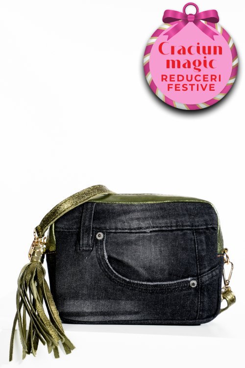 Geanta green black jeans bs3358