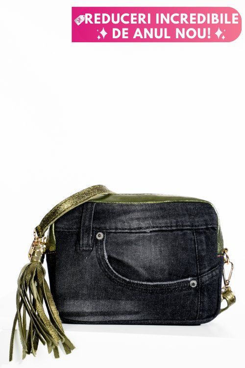 Geanta green black jeans bs3358