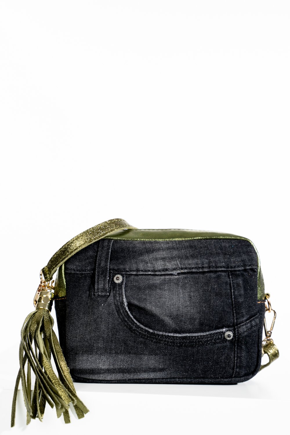 GEANTA GREEN BLACK JEANS BS3358