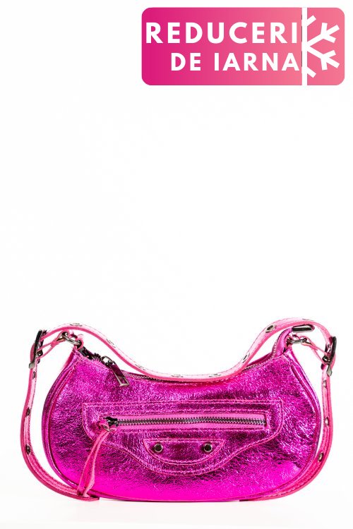 Geanta fuchsia piele naturala 143695