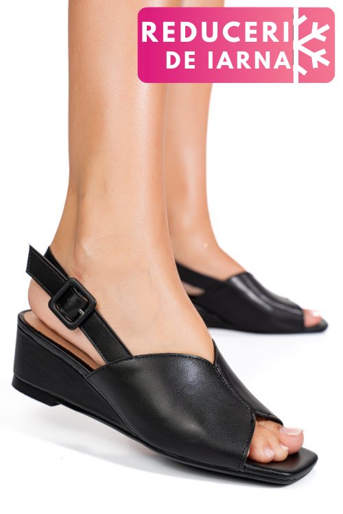 Sandale black piele naturala xspt24065