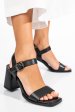 Sandale negre piele naturala tspn6414