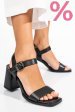 Sandale negre piele naturala tspn6414