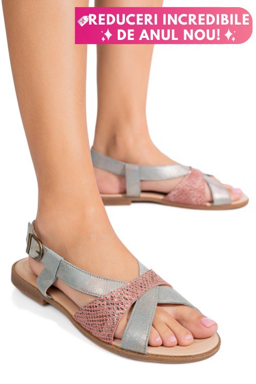 Sandale roz piele naturala 9spk92