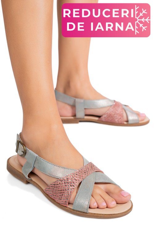 Sandale roz piele naturala 9spk92