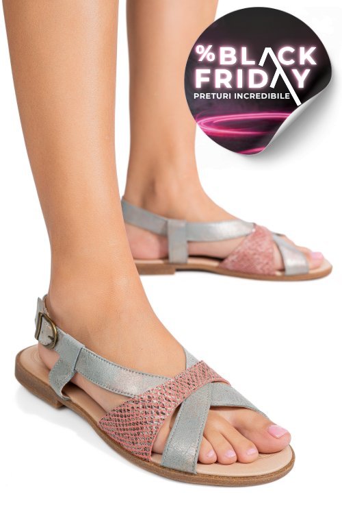 Sandale roz piele naturala 9spk92