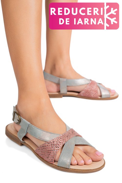 Sandale roz piele naturala 9spk92
