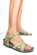 SANDALE GREEN PIELE NATURALA GSPILDA