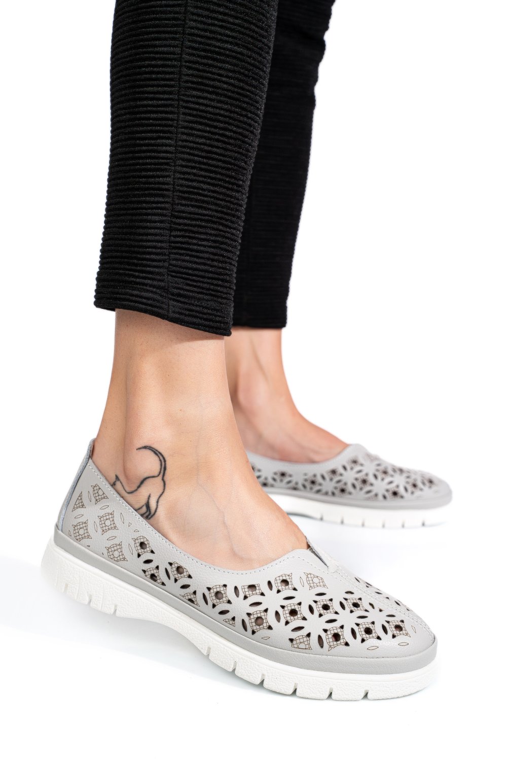 ESPADRILE GRI PIELE NATURALA JSPY3960